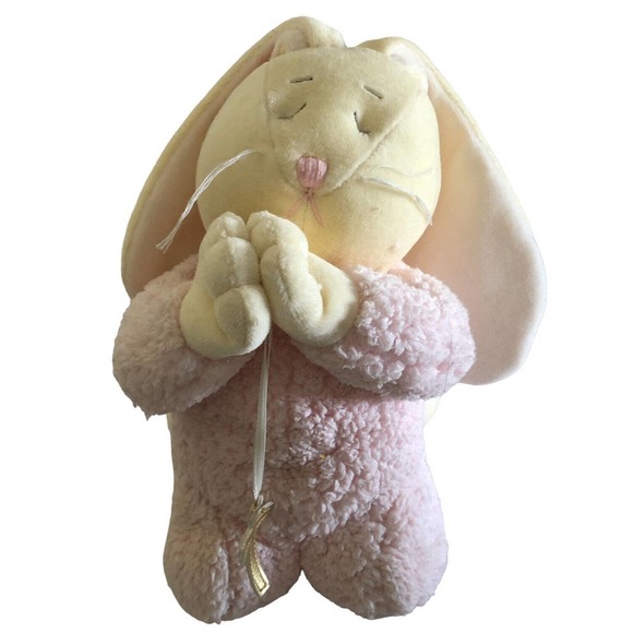 Heritage Collection GANZ Pink Bunny Heaven HE5043 Plush Stuffed Bunny Praying - Picture 4 of 9
